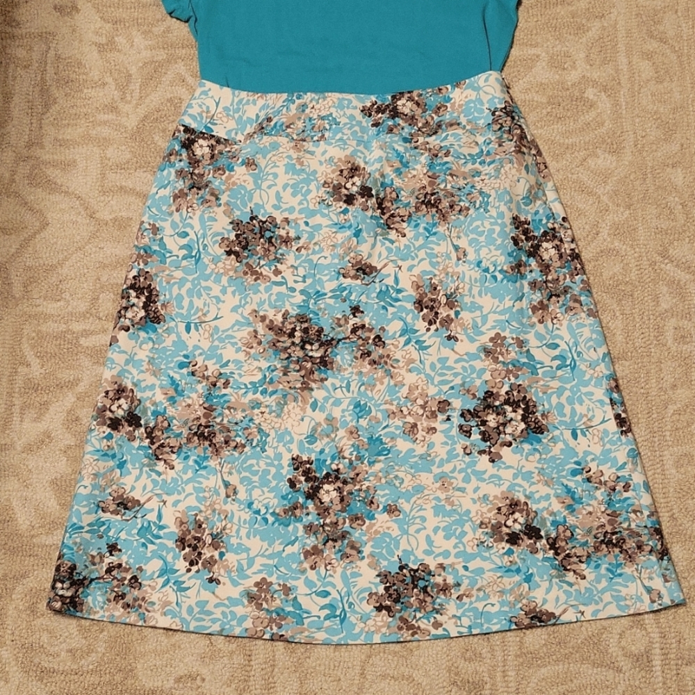 Talbots silk/cotton A-line skirt